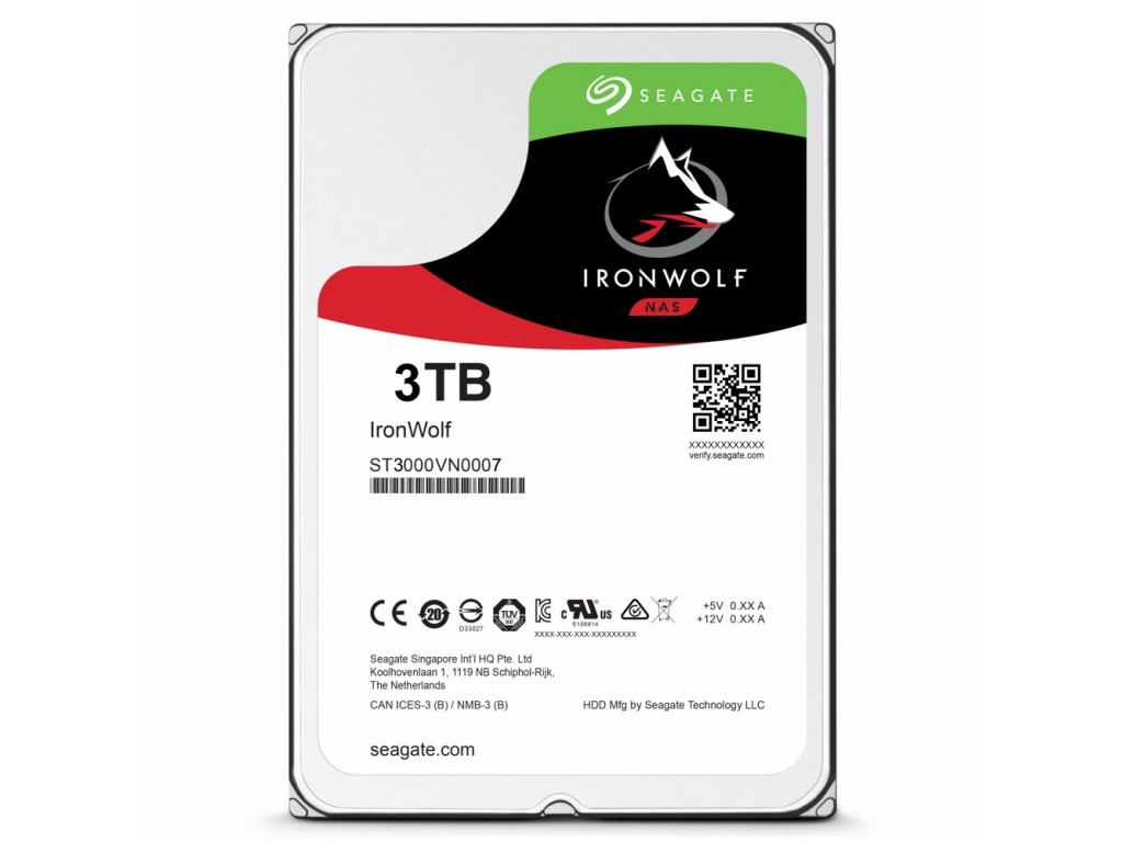 SEAGATE 3TB 3.5 SATA III 64MB ST3000VN007 IronWolf Guardian