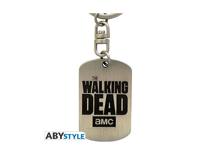 THE WALKING DEAD - Metal Keychain Military Plaque Logo