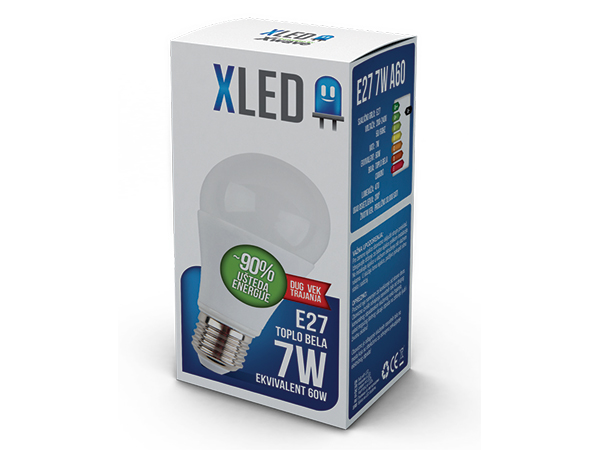 XLED (E27 7W) Led Sijalica Toplo Bela