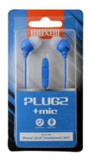 MAXELL SLUSALICE PLUGZ BLUE + MIC