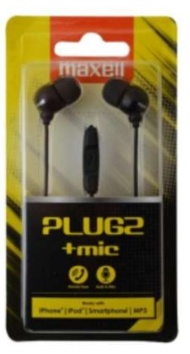 Maxell PLUGZ slusalice black + MIC