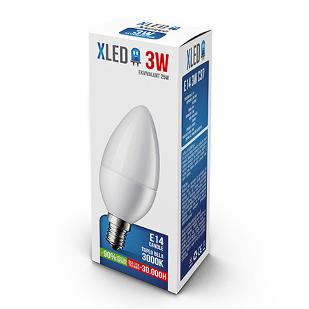 XLED (E14 3W) Led Sijalica E14 3W, 3000K