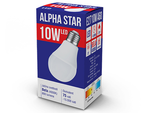 Alpha Star Led sijalica E27-10W Bela 4000K 