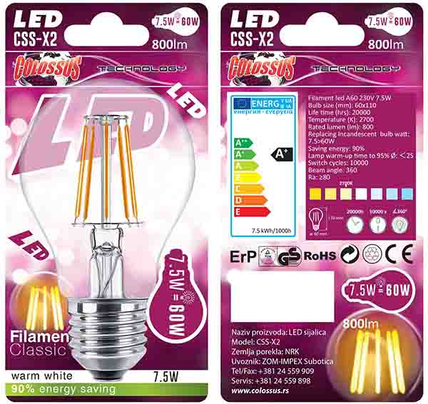 Colossus CSS-X2 LED SIJALICE