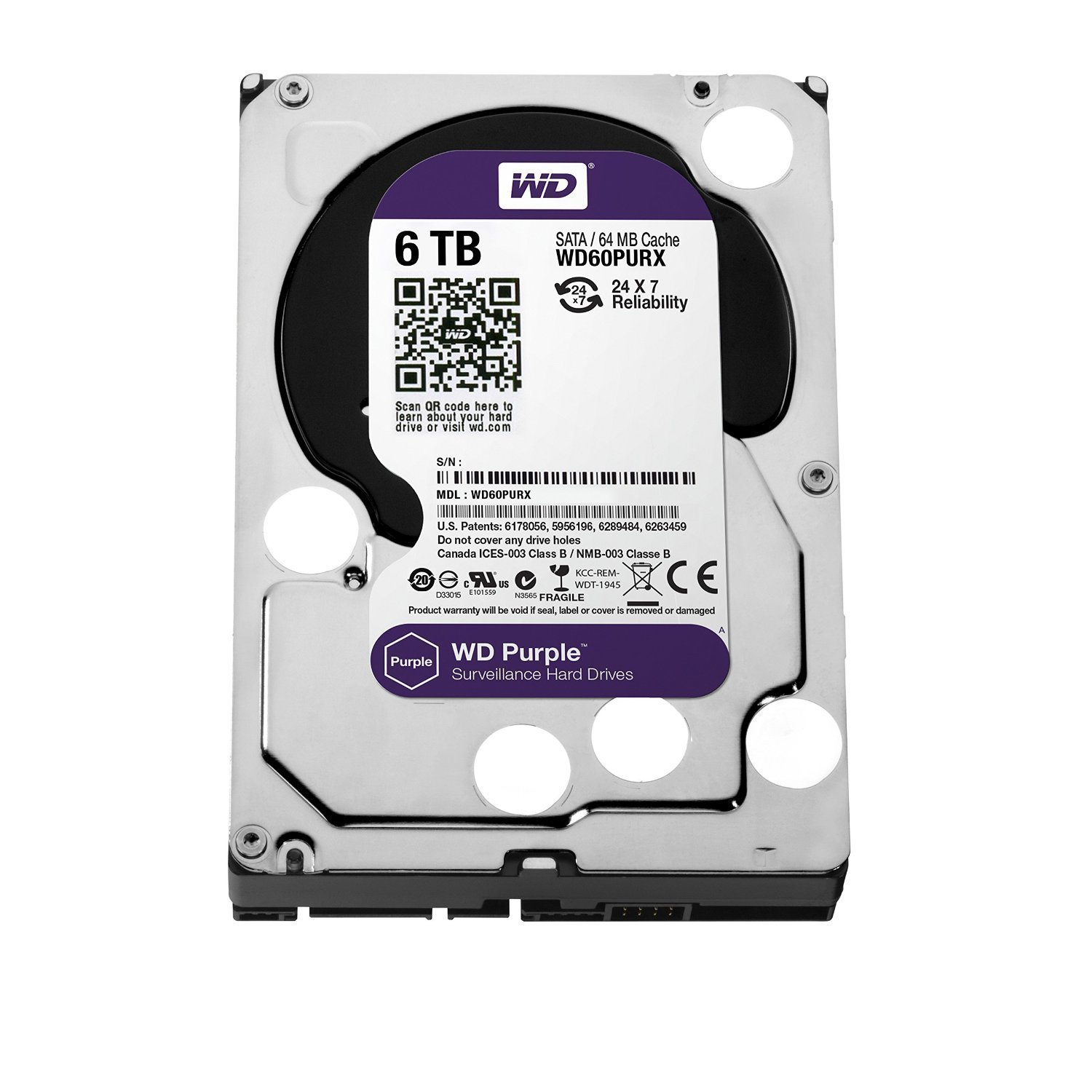 WD Purple 6TB WD60PURZ 3.5 SATA3 