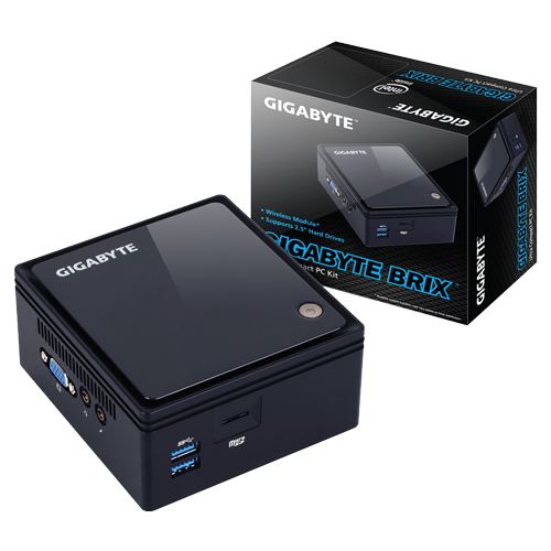 GIGABYTE GB-BACE-3160 BRIX Mini PC Intel Quad Core J3160 1.6GHz (2.24GHz) 