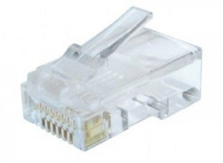 Gembird LC-8P8C-002 Modular plug 8P8C 30u gold plated for solid CAT6 LAN cable  (AWG 23)