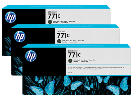 HP (B6Y31A) 771C 775-ml Designjet Ink Cartridges Matte Black 