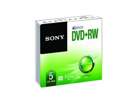 Sony DVD+RW diskovi (5 u pakovanju)