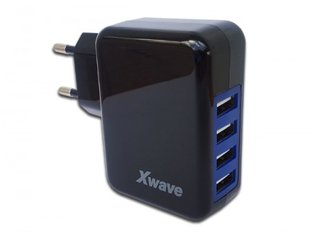Xwave H44 USB Zidni Punjač za Mobilne i Tablete Crni