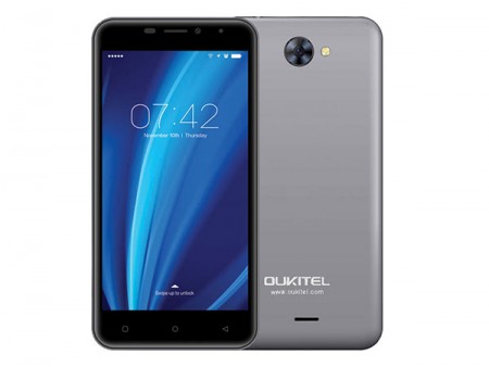 OUKITEL C9 5.0 Smart MT6580 1GB 8GB 8MP+2MP DualSIM Android 7.0 Sivi