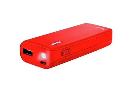 Trust Primo Summer Power Bank 4400 prenosivi punjac crveni