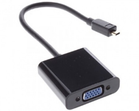 E-GREEN Adapter-konvertor micro HDMI(M)-VGA(F) crni