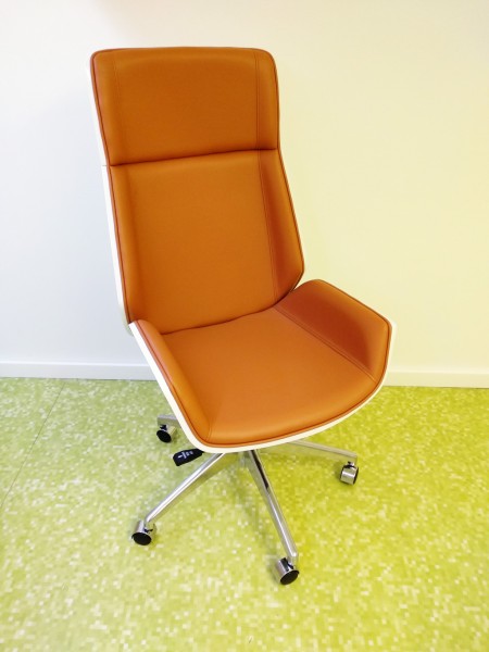 Milanda (MC094-2W) Office Chair Nordic White/Tan 