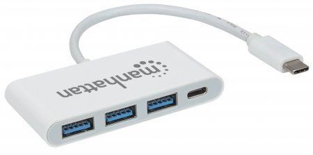 MH adapter USB 3.1 Type-C muški3xUSB 3.0 Ž+Type-C Ž, beli