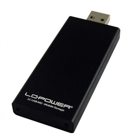 LC-POWER (LC-USB-M2) M.2 SSD eksterno kućište Crno