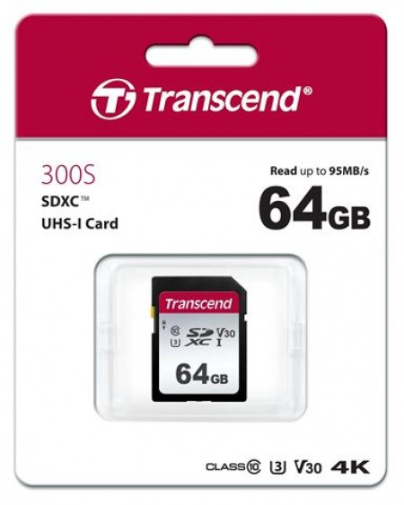 Transcend (TS64GSDC300S) 64GB HC SD UHS-I U3 Memorijska Kartica