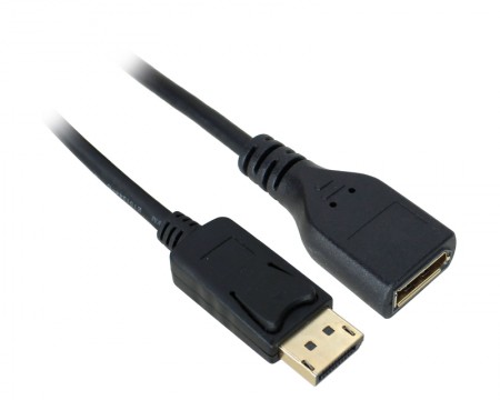 E-GREEN DisplayPort (M) - DisplayPort (F) 1.8m crni