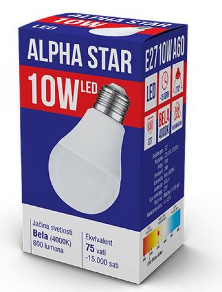 E27-10W 220V Hladno Bela Led sijalica