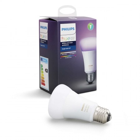 Philips E27 (59298400) 9.5W Single Bulb White and Color Ambiance A60 