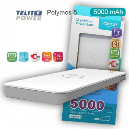 Power Bank Polymos 5   ROMOSS 5000mAh ( 358 ) 