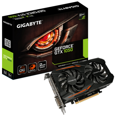 Gigabyte nVidia Ge Force GTX 1050 2GB DDR5 128bit GV-N1050OC-2GD