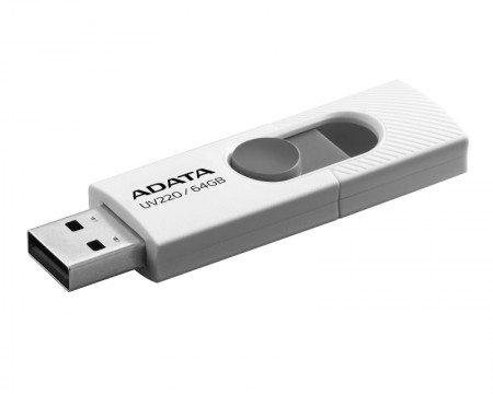 A-DATA 64GB (AUV220-64G-RWHGY) USB 2.0 belo sivi