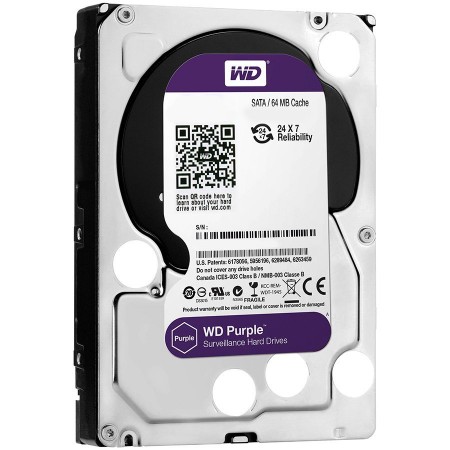 HDD AV WD Purple (3.5, 1TB, 64MB, 5400 RPM, SATA 6 Gbs)