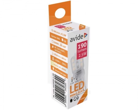 AVIDE ABG9NW-2.5W G9 2.5W NW 4000K sijalica