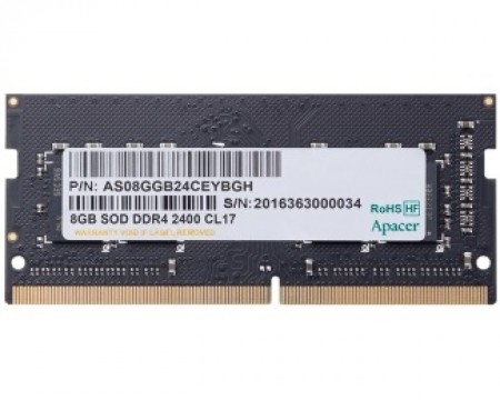 APACER SODIMM DDR4 8GB 2400MHz Retail ES.08G2T.GFH
