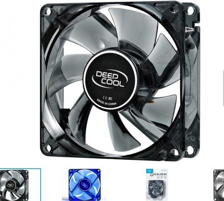 DeepCool WINDBLADE80 80x80x25mm ventilator BLUE LED  hydro bearing 1800rpm 21CFM 20dBa