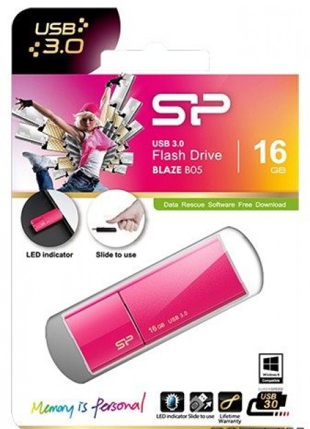 SiliconPower B05 16GB USB 3.0 Pink, SP016GBUF3B05V1H