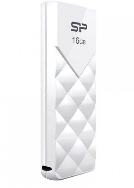 SiliconPower U03 16GB USB 2.0 WHITE, Elegant,SP016GBUF2U03V1W