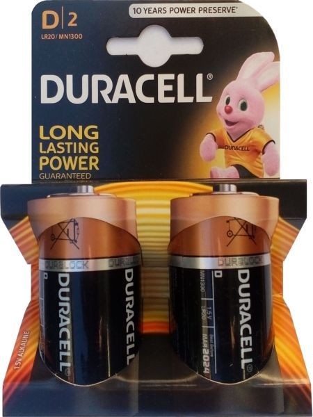 Duracell Tip D 1.5V LR20 MN1300, PAK2 CK, ALKALNE baterije - najdeblje