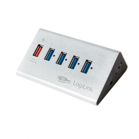 Logilink Adapter USB 3.0 High speed Hub 4-Port+1xFast Charging port