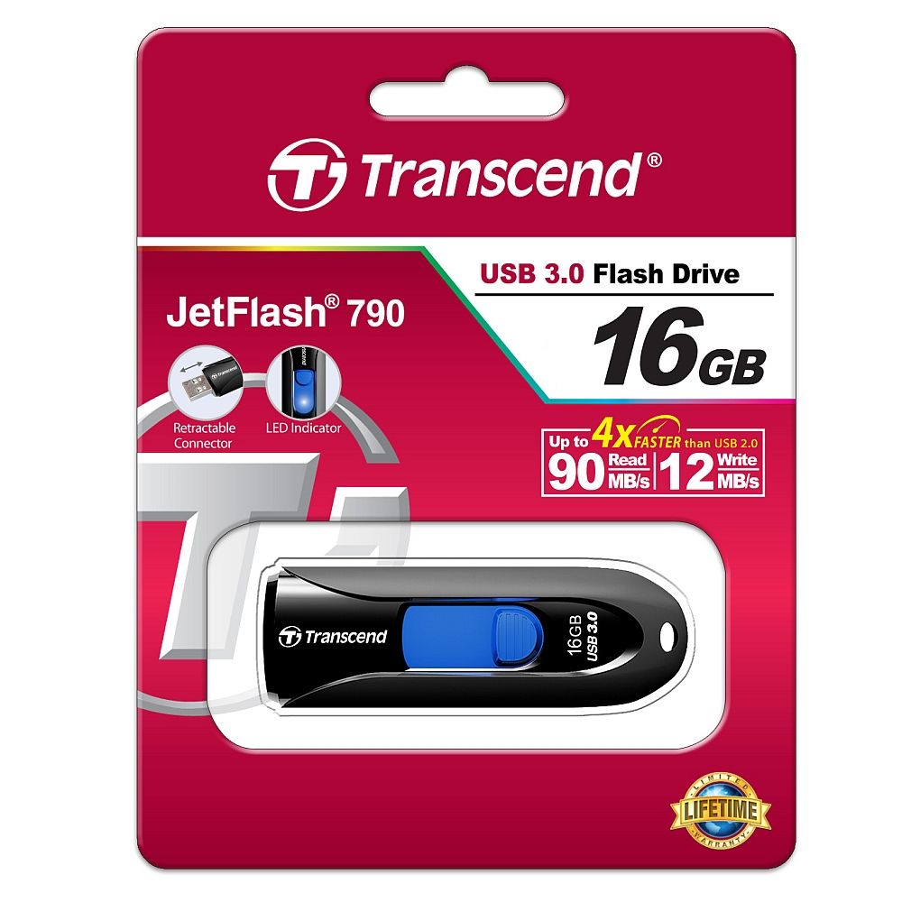 Transcend 16GB JetFlash 790K USB 3.0 crno-plava
