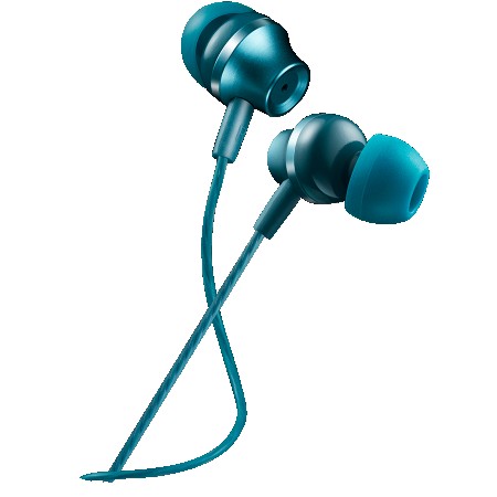 CANYON Stereo earphones with microphone, metallic shell, 1.2M, blue-green (CNS-CEP3BG)