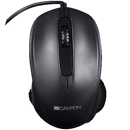 CANYON Optical wired mice, 3 buttons, DPI 1000, Black (CNE-CMS01B)