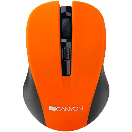 CANYON Mouse CNE-CMSW1(Wireless, Optical 80010001200 dpi, 4 btn, USB, power saving button), Orange (CNE-CMSW1O)