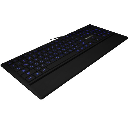 CANYON Keyboard CNS-HKB6 (Wired USB, Slim, with Multimedia functions, LED backlight, Rubberized surface), US layout (CNS-HKB6US)