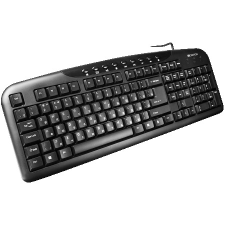 CANYON Keyboard CNE-CKEY2 (Wired USB, Slim, 116 keys with Multimedia functions, Black), English (CNE-CKEY2-US)