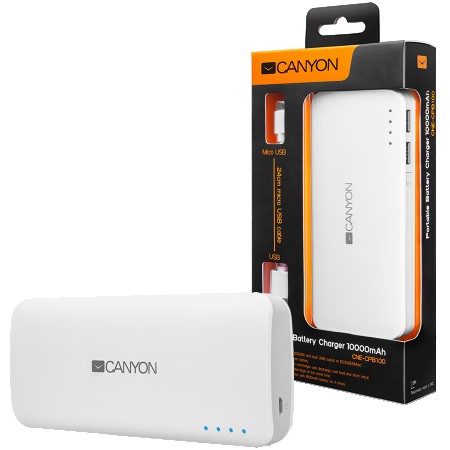 CANYON Battery charger for portable device 10000 mAh (White) (CNE-CPB100W)