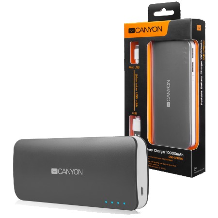 CANYON Battery charger for portable device 10000 mAh (Dark Grey) (CNE-CPB100DG)