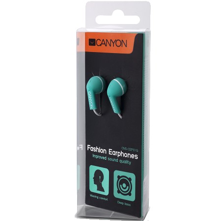 CANYON fashion earphones Green (CNS-CEP01G)
