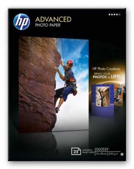 HP Advanced Glossy Photo Paper 250 gm2-13 x 18 cm borderless25 str.[Q8696A]