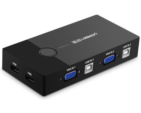 E-GREEN KVM Switch 2port USB + 2x USB kabl 1.5m