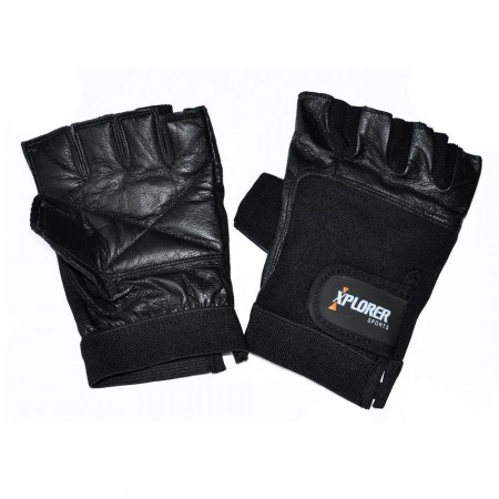 Fitnes rukavice Xplorer crne-koža (6655)