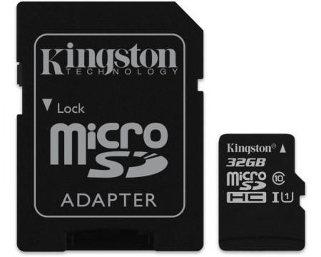 KINGSTON UHS-I MicroSDHC 32GB 80R class 10 SDCS32GB + adapter