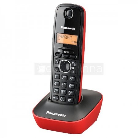 PANASONIC telefon KX-TG1611FXR crno-crveni