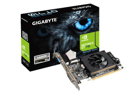 Gigabyte nVidia GeForce GT 710 1GB DDR3 64bit (GV-N710D3-1GL)
